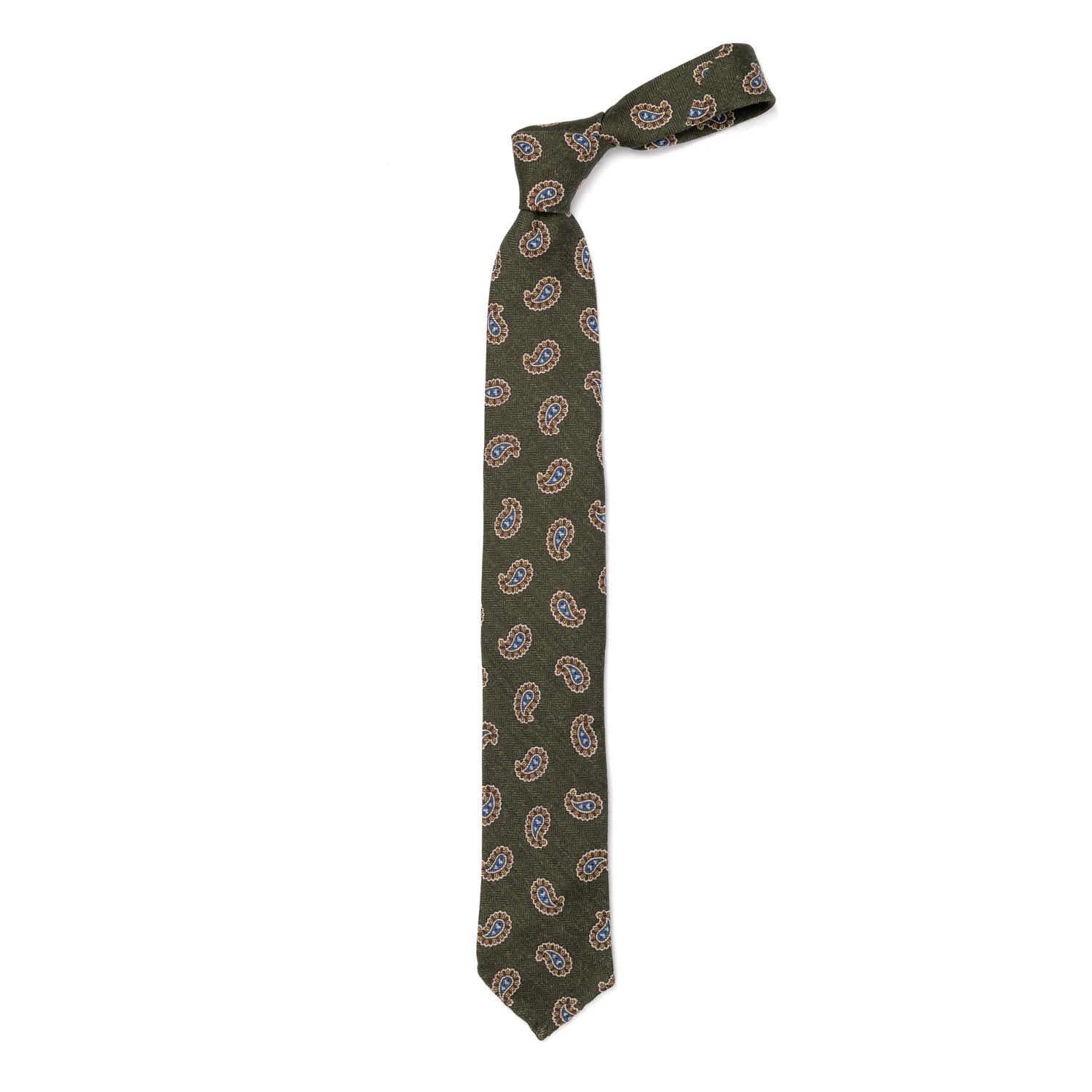 CA Archivio Storico: Tie "Reni Decorati" made of Wool & Silk - hand-rolled